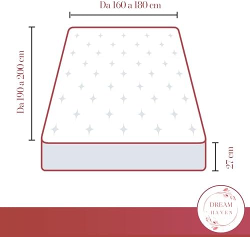 Copri materasso Matrimoniale 180x200 Elastico e Traspirante in Spugna Jacquard con Angoli, Coprimaterasso Antiacaro