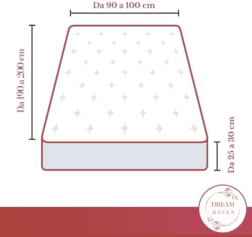 Copri materasso Matrimoniale 180x200 Elastico e Traspirante in Spugna Jacquard con Angoli, Coprimaterasso Antiacaro