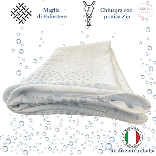 DREAM HAVEN- Federa Cuscino Letto 50x80 - Copricuscino Letto con Trattamento Ossigeno Terapia – Copri Cuscino Letto Morbido e Traspirante – Federa Cuscino per Pelli Sensibili