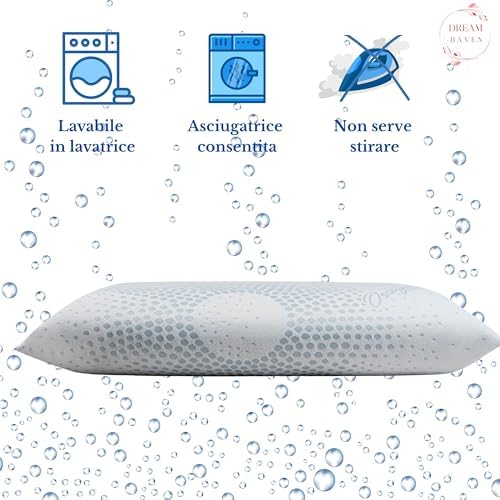 DREAM HAVEN- Federa Cuscino Letto 50x80 - Copricuscino Letto con Trattamento Ossigeno Terapia – Copri Cuscino Letto Morbido e Traspirante – Federa Cuscino per Pelli Sensibili
