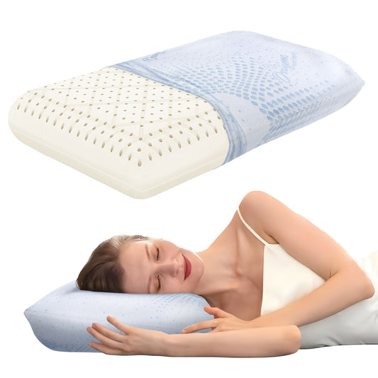 DREAM HAVEN Cuscino Alto 15 cm, Cuscino Memory Foam Forato con Federa Ossigeno Traspirante, Antiacaro, Antirughe e Anallergica, Cuscino Letto Ergonomico Made in Italy