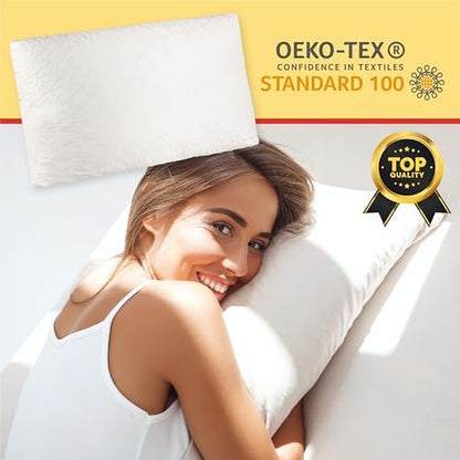 Guanciale fiocco di memory, cuscino memory foam traspirante, anallergico e antiacaro. Made in Italy 100%