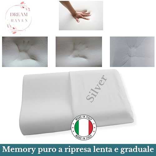 Cervical Pillow for Sleeping Orthopedic, Anti-Snoring Memory Foam Pillow, Neck Support and Anti-Reflux, Ergonomic Bed Pillow with Washable Anti-Mite and Hypoallergenic Pillowcase 
