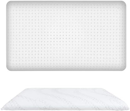 Cuscino Basso Cervicale 8 cm in Memory Foam, Cuscino letto ideale per Bambini, Ragazzi e Adulti, Anallergico e Antiacaro con Federa in Silver, Cuscino Memory Foam 100% Made in Italy