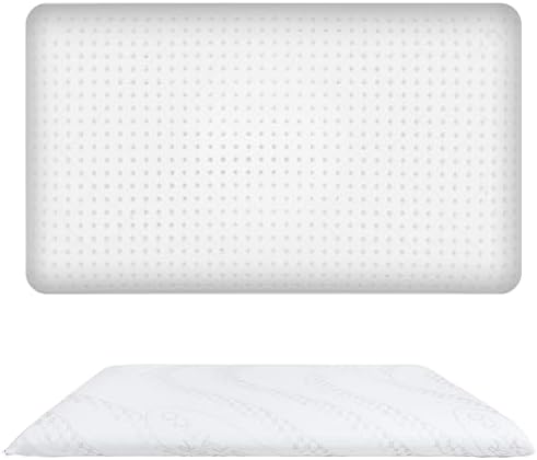 Cuscino Basso Cervicale 8 cm in Memory Foam, Cuscino letto ideale per Bambini, Ragazzi e Adulti, Anallergico e Antiacaro con Federa in Silver, Cuscino Memory Foam 100% Made in Italy