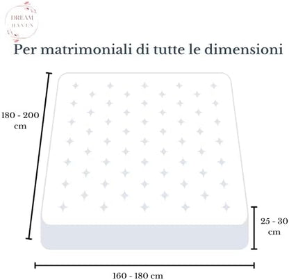 Coprimaterasso Impermeabile, Coprimaterasso Antiacaro e Igienico, Traversa Impermeabile con Angoli