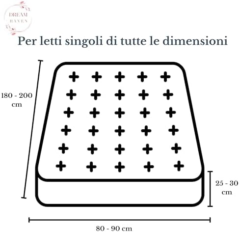 Coprimaterasso Impermeabile, Coprimaterasso Antiacaro e Igienico, Traversa Impermeabile con Angoli
