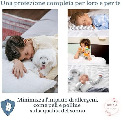 Coprimaterasso Impermeabile, Coprimaterasso Antiacaro e Igienico, Traversa Impermeabile con Angoli