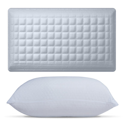 Cuscino Alto 18 cm in Memory Foam, Antirussamento e Antireflusso, Cuscino Cervicale per Dormire con Federa Refresh Antiacaro e Anallergica, Cuscino Letto Ergonomico Made in Italy